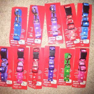 4 dog leashes and 7 dog collars  $15 for all or $1.50 each